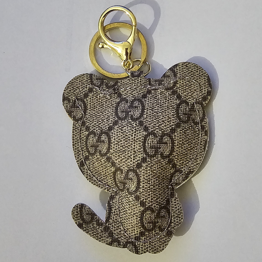 Brown and White Bear Keychain - Picture 2 of 2